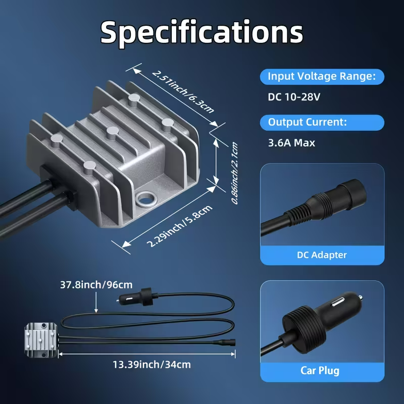Adaptateur Chargeur Voiture Starlink Mini – Convertisseur Boost 10V–28V vers 30V - 2