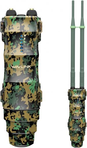 Wavlink N300 Répéteur WiFi Extérieur 2.4G – Amplificateur Longue Portée avec PoE, Antennes Haute Puissance, Idéal Jardin, Entrepôt, Site Isolé, militaire, camouflage