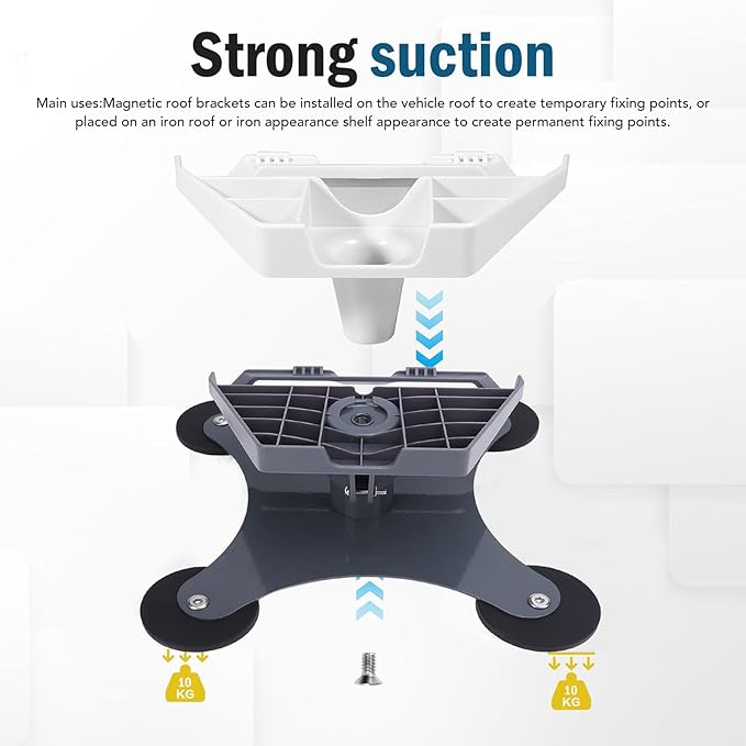 Support de Toit Starlink Gen 3 – Kit de Montage Magnétique pour Voiture et Installation Internet Satellite – Image 5