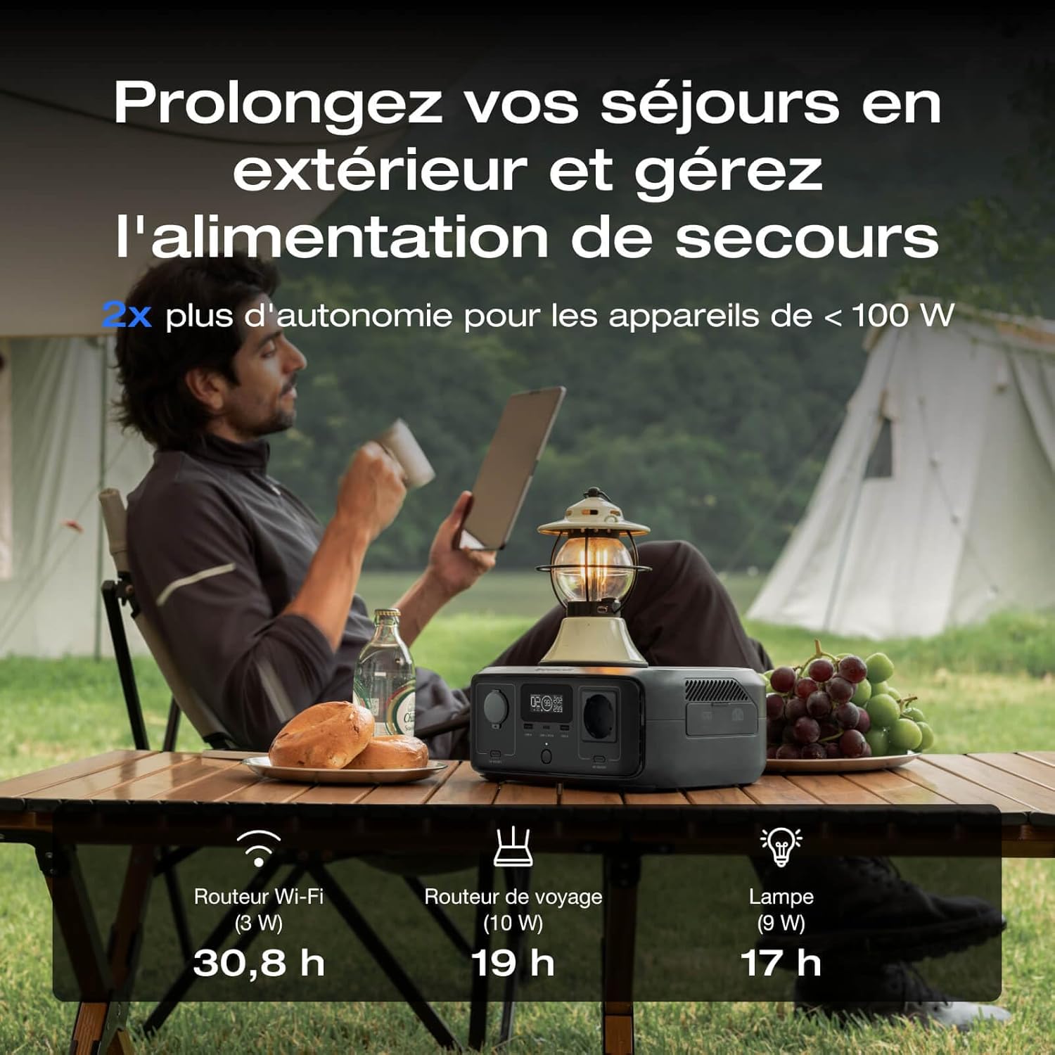 EcoFlow RIVER 3 – Station électrique portable 245 Wh, 600 W, UPS 10 ms, recharge rapide pour maison, camping et véhicules – Image 7