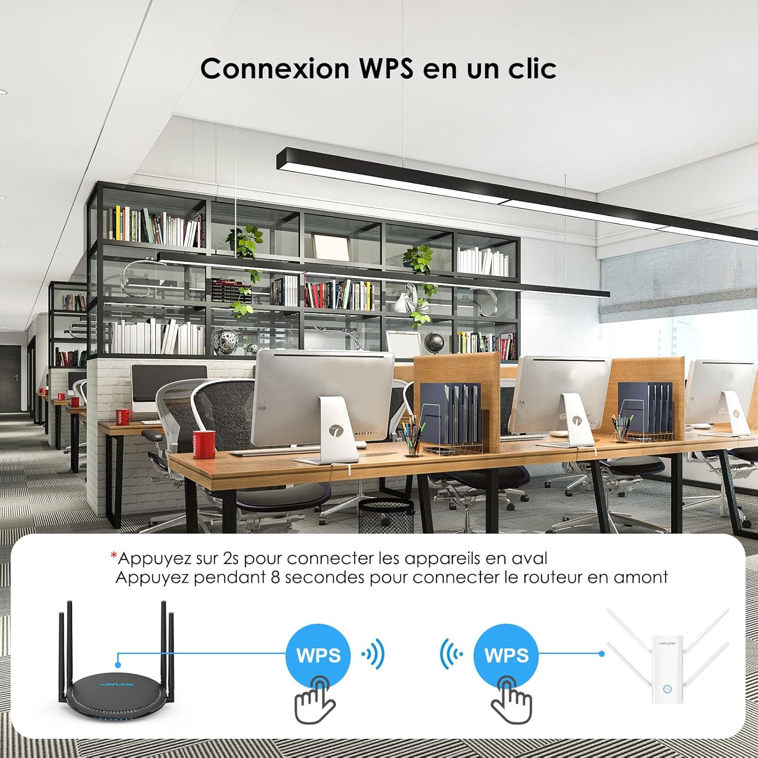WAVLINK AX3000 WiFi 6 Répéteur Double Bande 3000 Mbps – Amplificateur WiFi avec Port Gigabit, 4 Antennes 5 dBi, Modes Répéteur/AP/Routeur/Mesh – Image 5