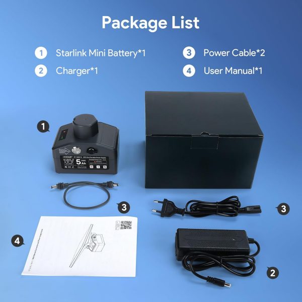 Batterie Starlink Mini 5 heures d’autonomie