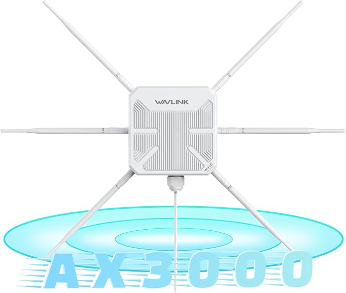 📡 Répéteur WiFi Extérieur Wavlink AX3000 WiFi 6 – Longue Portée, Mesh & PoE
