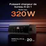 EcoFlow RAPID Pro 320W – Chargeur de Bureau GaN 5 Ports